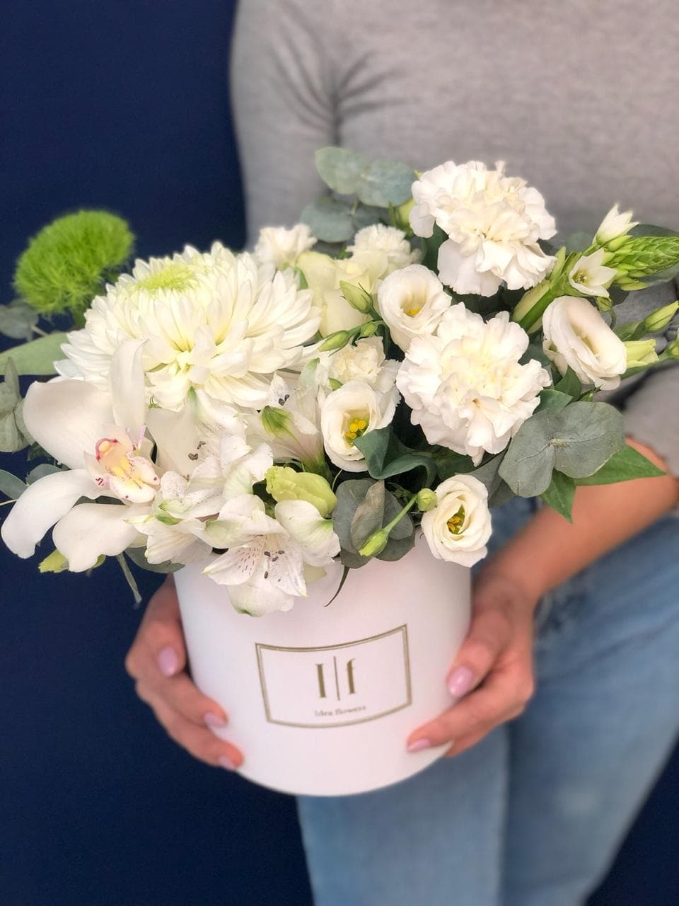 Композиция в шляпной коробке "Зимний уют"