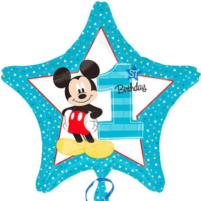 A 18"/45 см Звезда Микки 1й День Рождения A 18"/45 см Звезда Микки 1й День Рождения