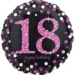 A 18" HB Sparkling Birthday 18 pink