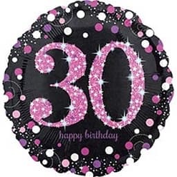 A 18" HB Sparkling Birthday 30 pink
