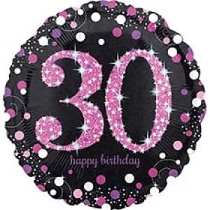 A 18" HB Sparkling Birthday 30 pink A 18" HB Sparkling Birthday 30 pink