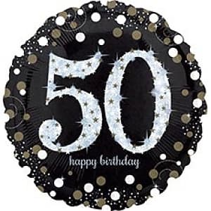 A 18" HB Sparkling Birthday 50 gold A 18" HB Sparkling Birthday 50 gold