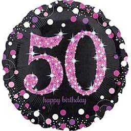 A 18" HB Sparkling Birthday 50 pink