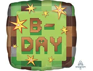 А 18" THT Party B-DAY Пиксели квадрат S40 А 18" THT Party B-DAY Пиксели квадрат S40