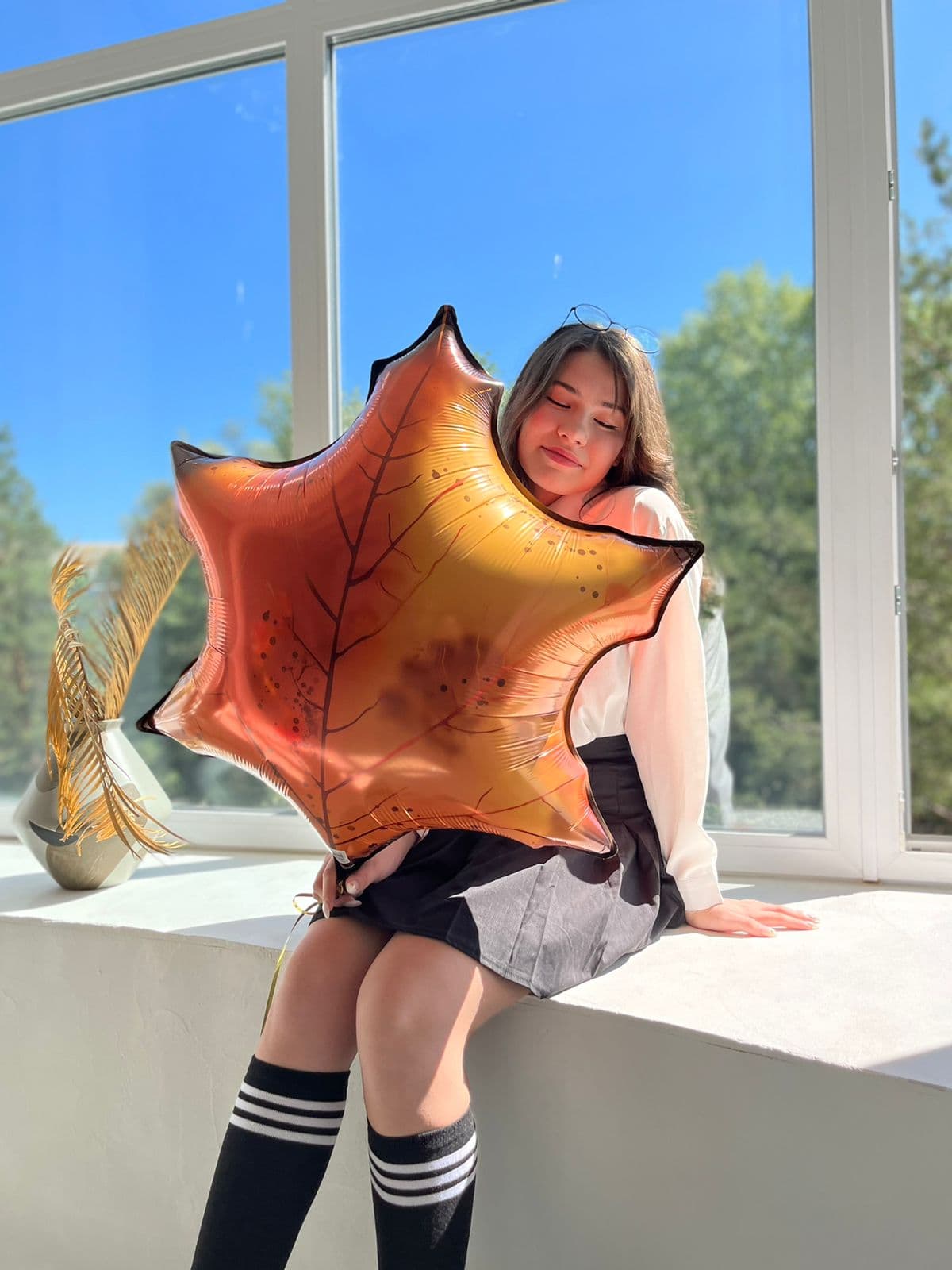 A ФИГУРА/S30 Листья кленовые оранж/ 80 см