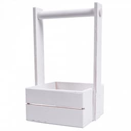 А Ящик рейка 15*15*8 Белый (деревянная ручка)