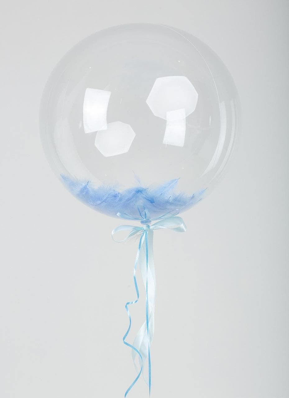 Баблс 45 см с перьями (голубые)