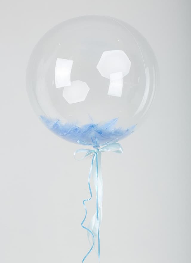 Баблс 45 см с перьями (голубые) Баблс 45 см с перьями (голубые)