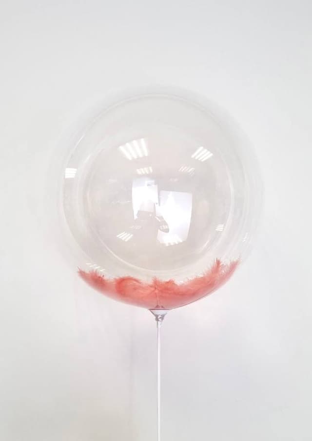 Баблс 45 см с перьями (коралловые) Баблс 45 см с перьями (коралловые)