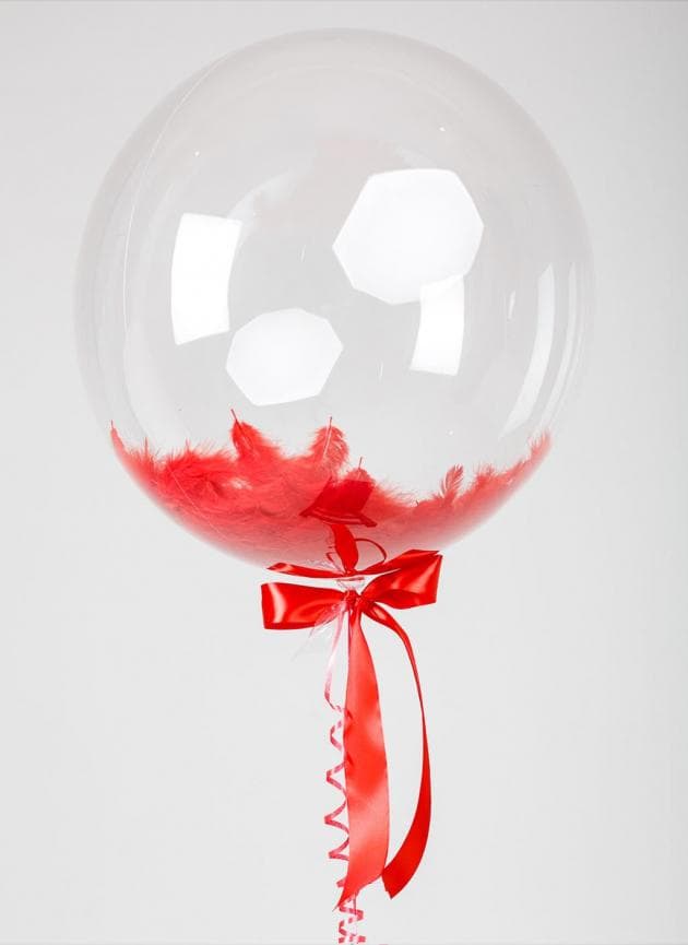 Баблс 45 см с перьями (красные)