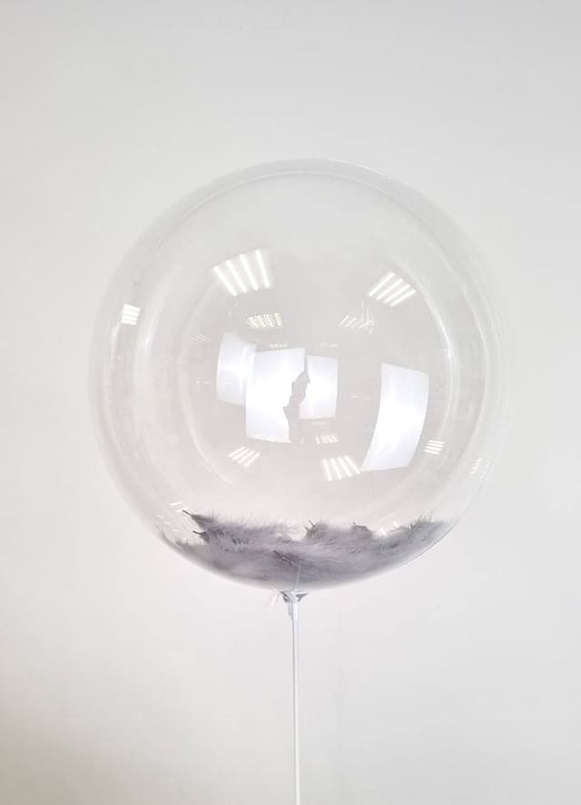 Баблс 45 см с перьями (серые) Баблс 45 см с перьями (серые)