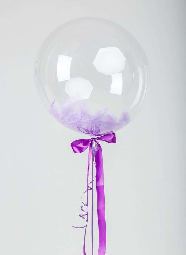 Баблс 45 см с перьями (сиреневые) Баблс 45 см с перьями (сиреневые)