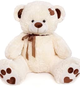 Большой плюшевый мишка Тони молочный 150 см