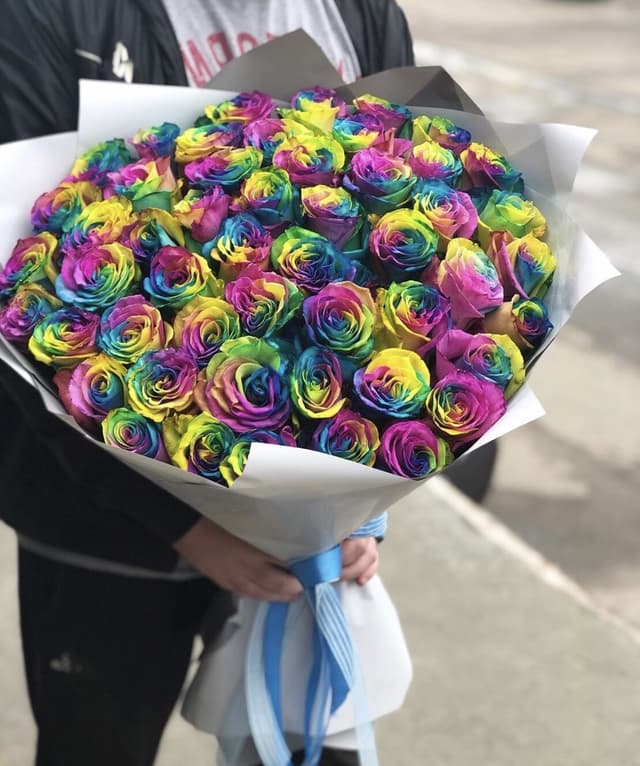 Красочный букет 51 роза Уфа, купить 51 розу Красочный букет 51 роза Уфа, купить 51 розу