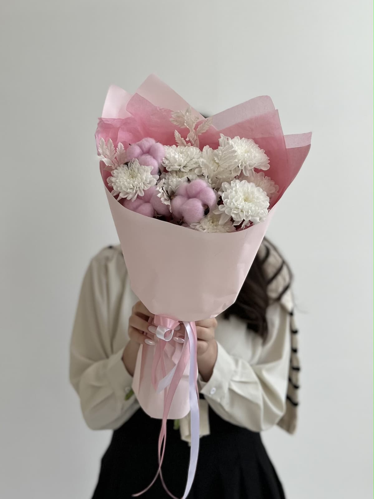 Праздничный букет "Cotton" Pink