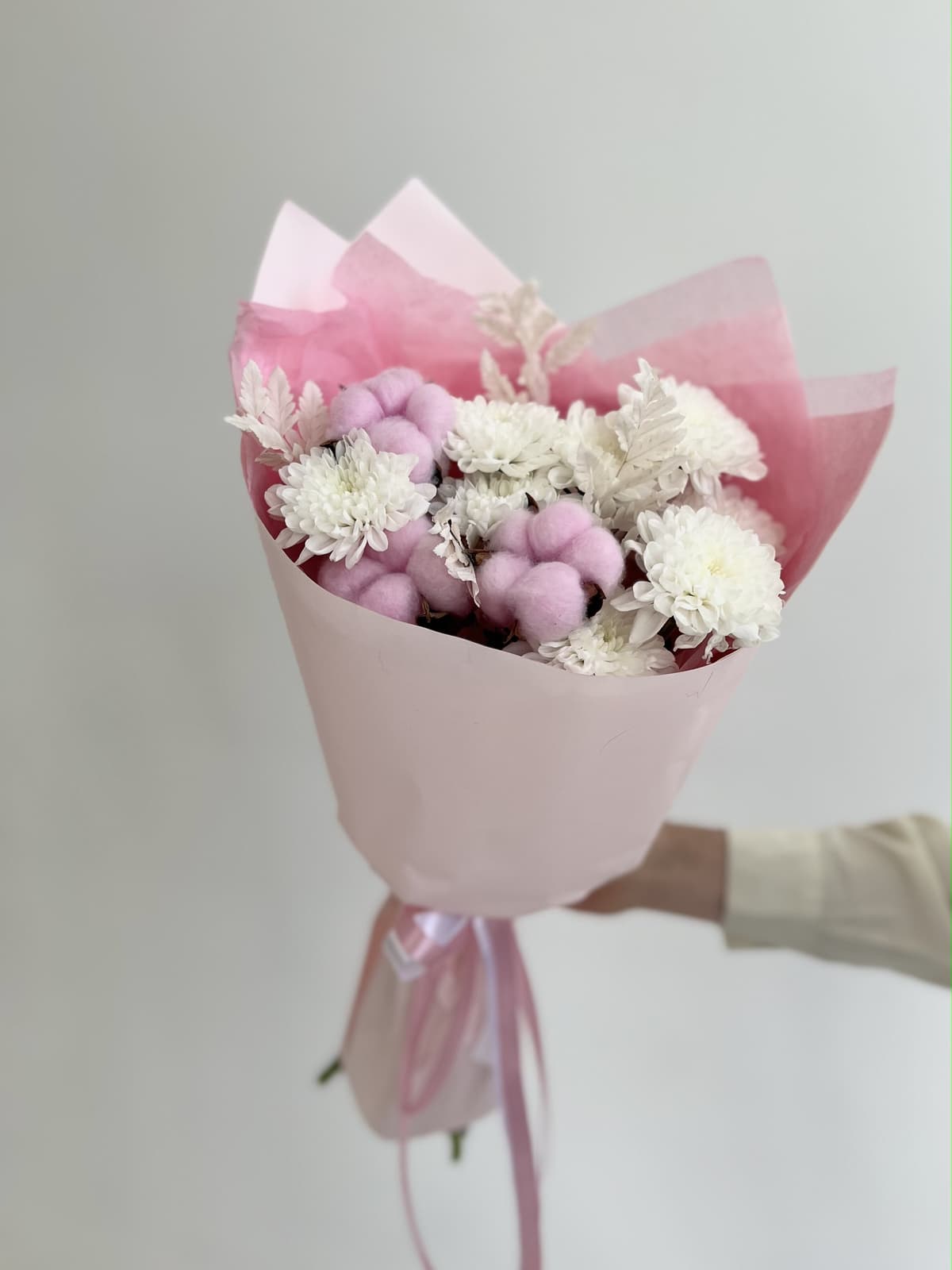 Праздничный букет "Cotton" Pink