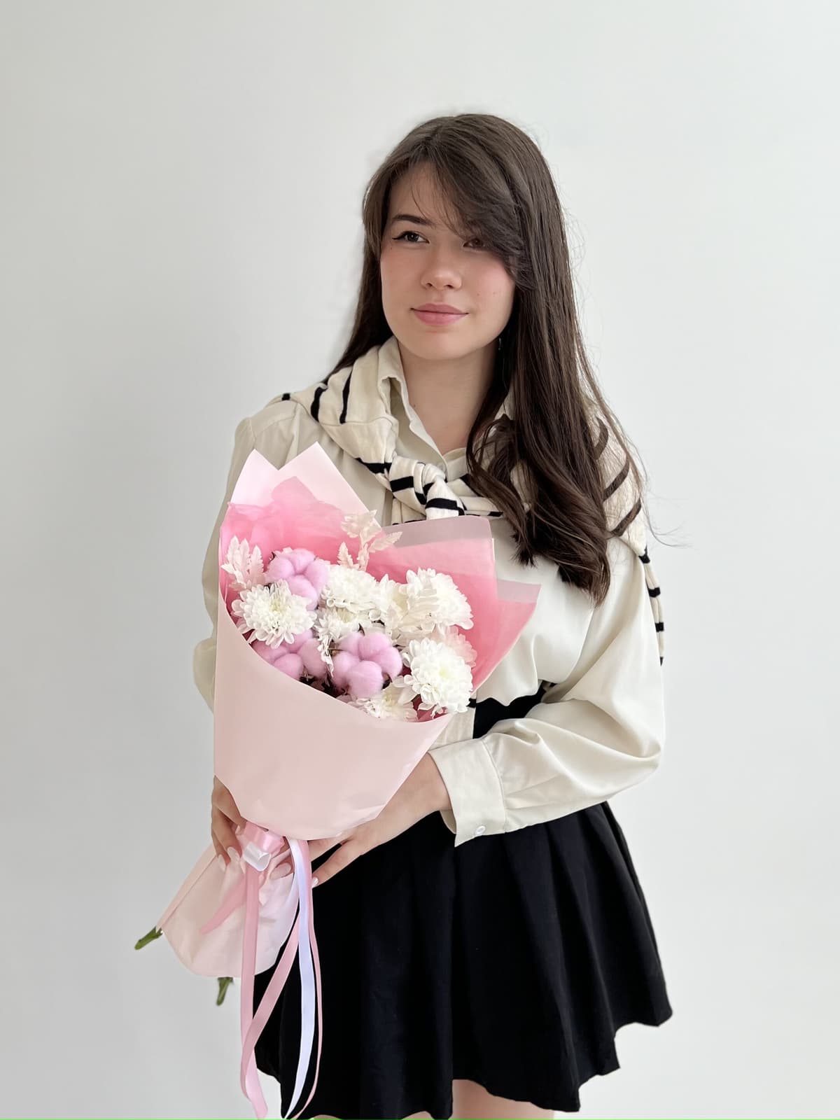 Праздничный букет "Cotton" Pink