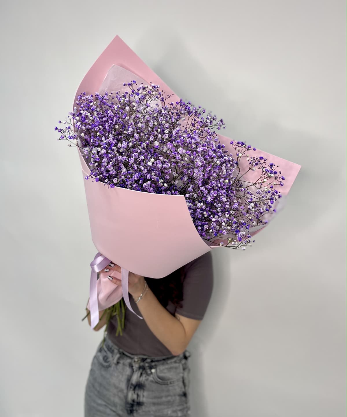 Красочный букет "Гипсофилия сирень"