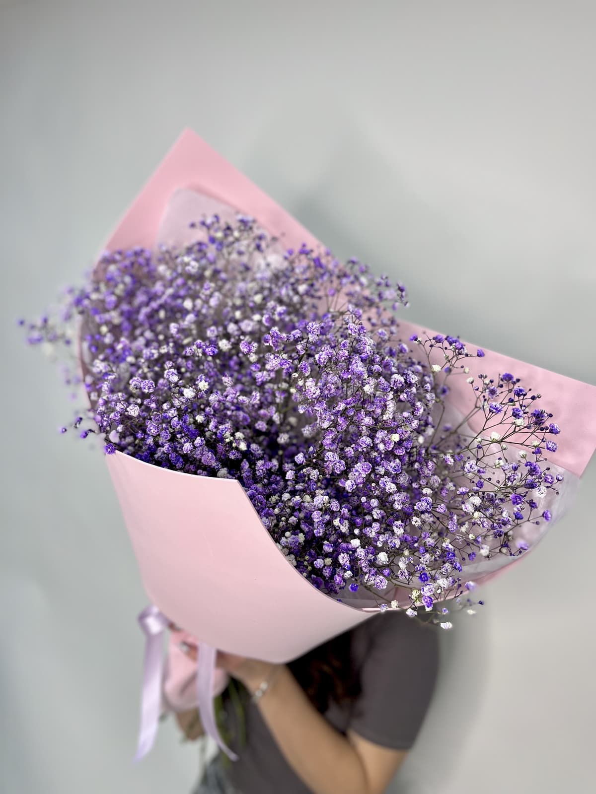 Красочный букет "Гипсофилия сирень"