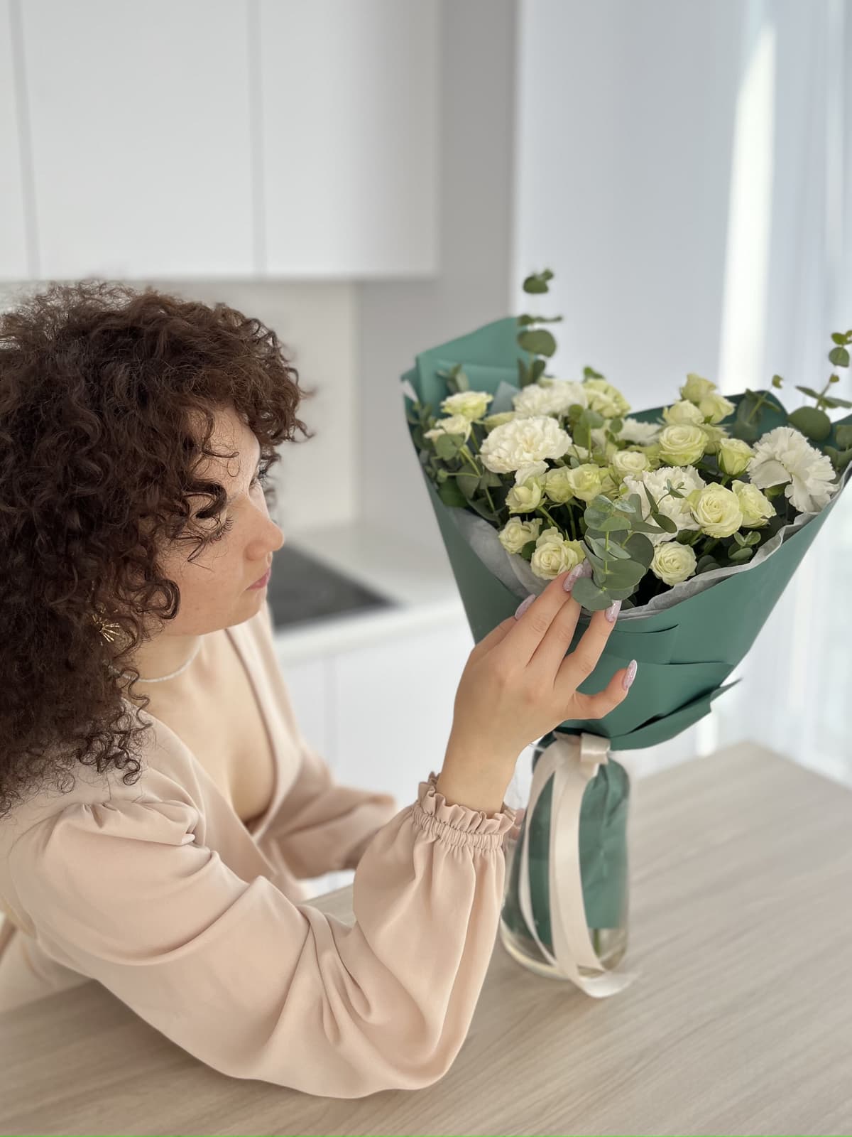 Дизайнерский букет "Green Glow"