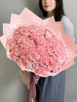 Букет из 101 розового диантуса