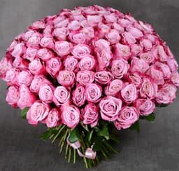 Красочный букет из 101 сиреневой Розы Эквадор 50 см