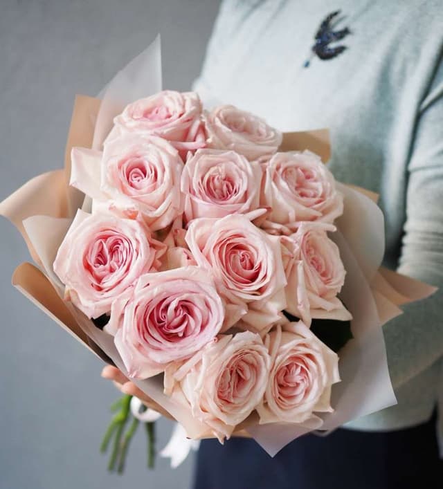 Букет из 11 Пионовидных Роз pink O’Hara Букет из 11 Пионовидных Роз pink O’Hara