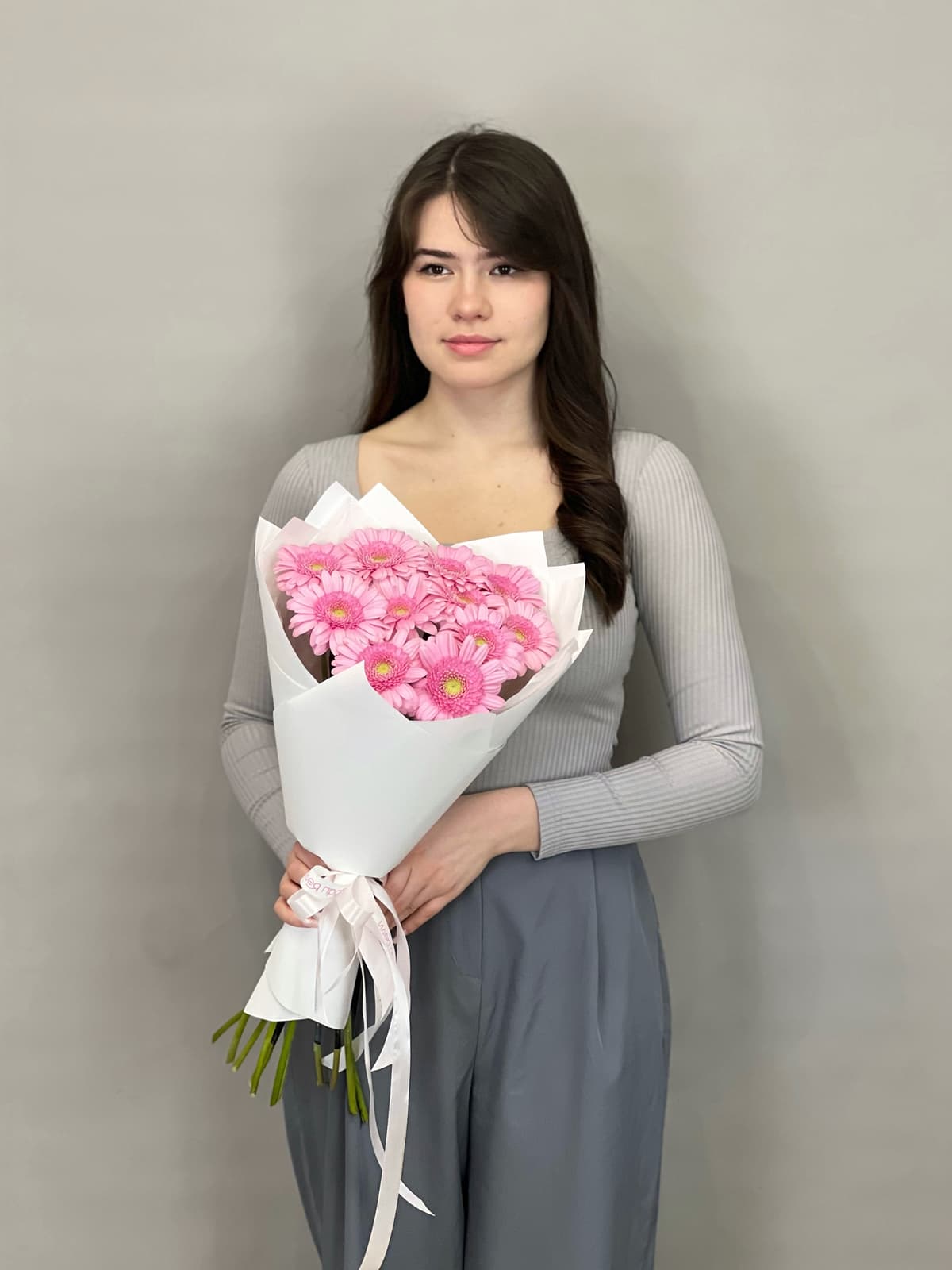 Букет из 11 розовых гермини