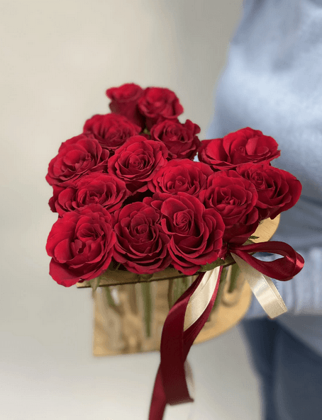 Букет из 15 Роз в пробирках Букет из 15 Роз в пробирках