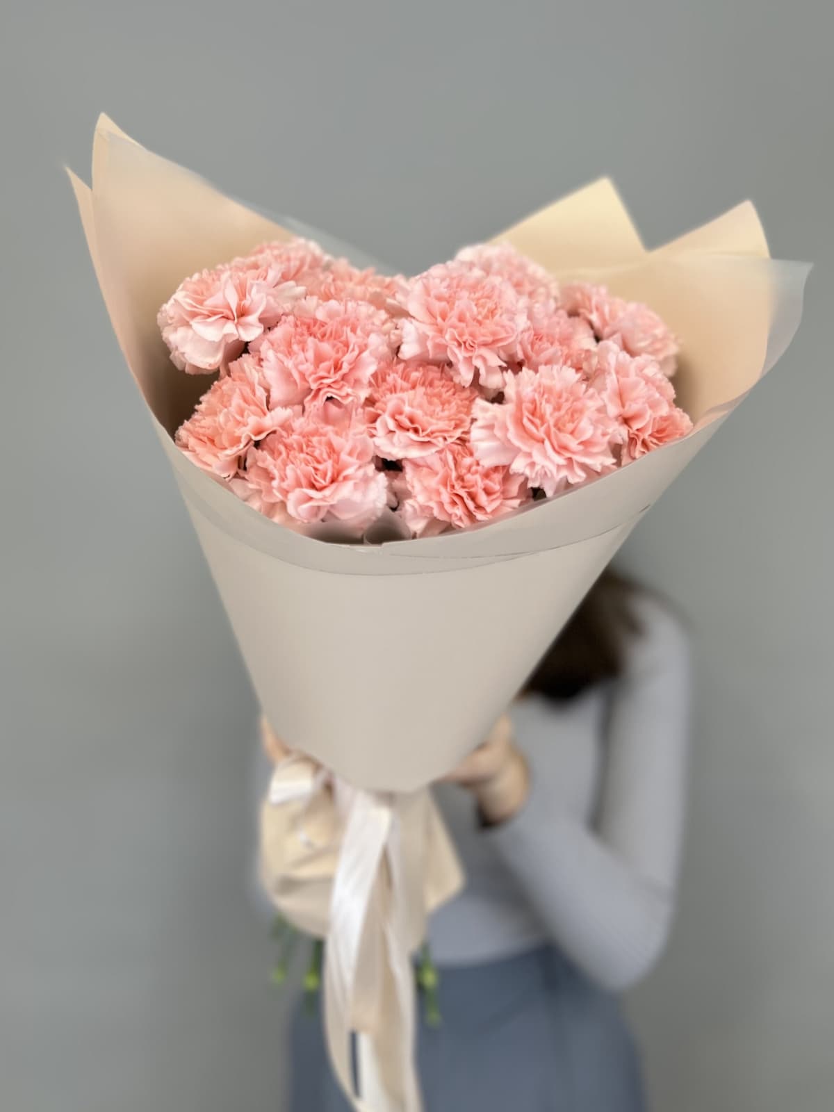 Букет из 15 розовых диантусов Революционная