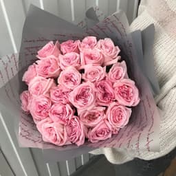 Букет из 25 Пионовидной Розы "Пинк Охара"