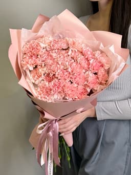 Букет из 25 розовых диантусов