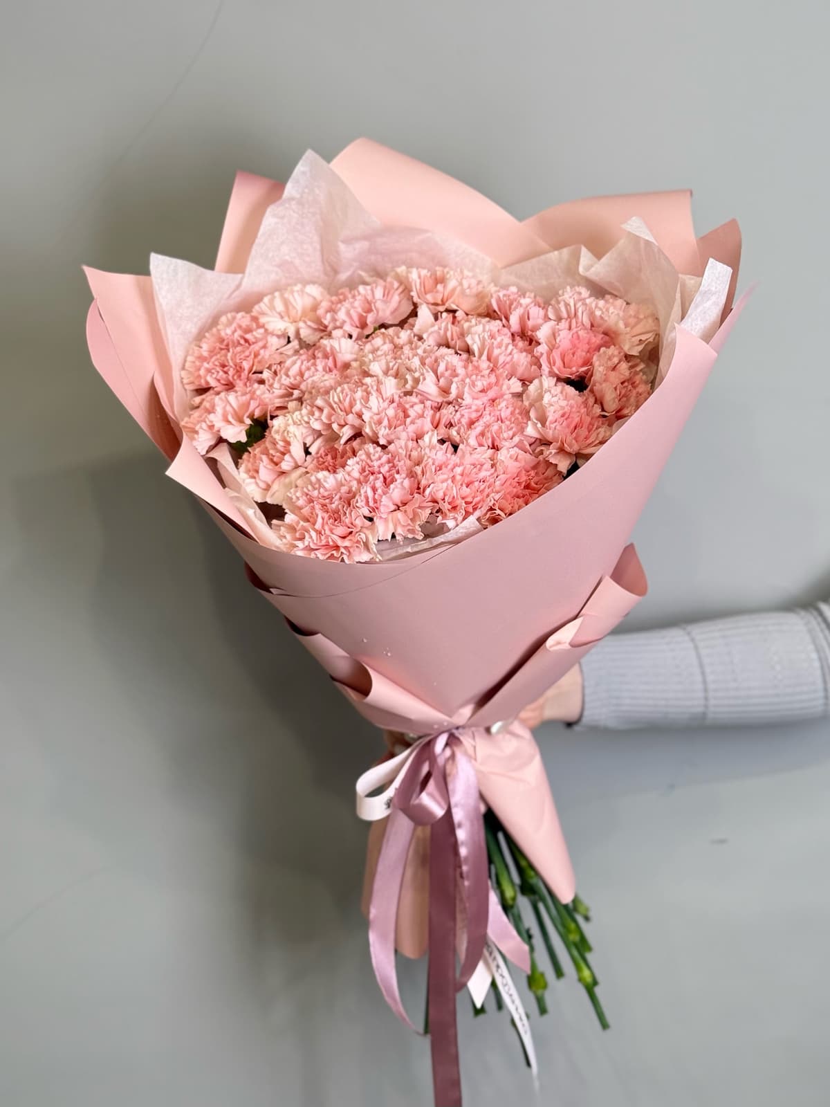 Букет из 25 розовых диантусов