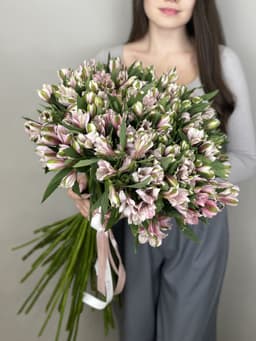 Красочный букет из 35 альстромерий "Primadonna"