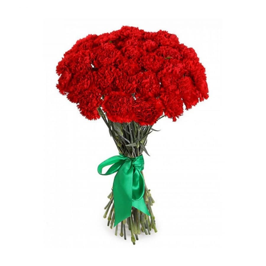 Праздничный букет из 51 красной гвоздики