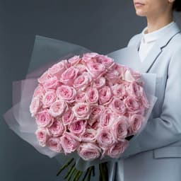 Роскошный букет из 51 Пионовидной Розы "Пинк Охара"