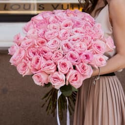 Букет из 51 Пионовидных Роз pink O’Hara