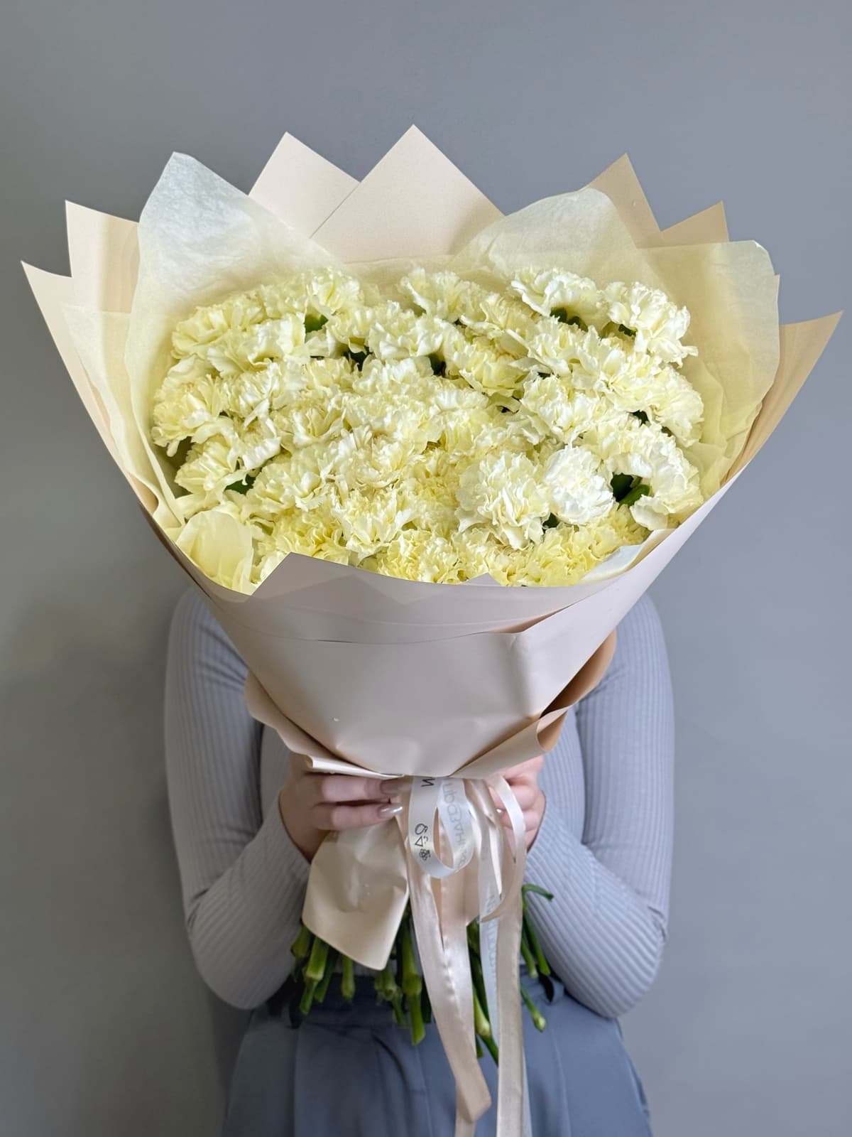 МЕГА АКЦИЯ Букет из 51 сливочного диантуса