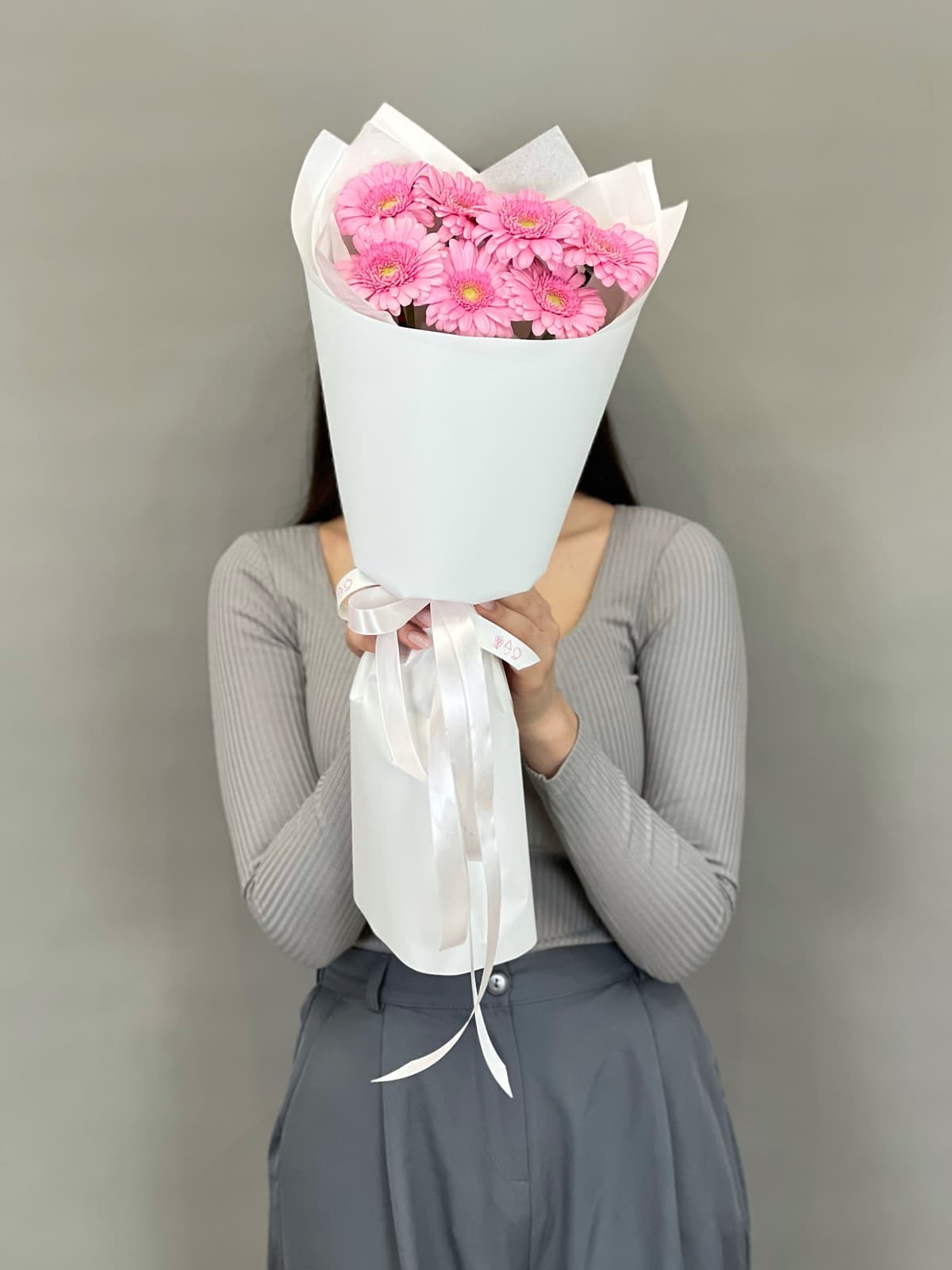 Букет из 7 розовых гермини