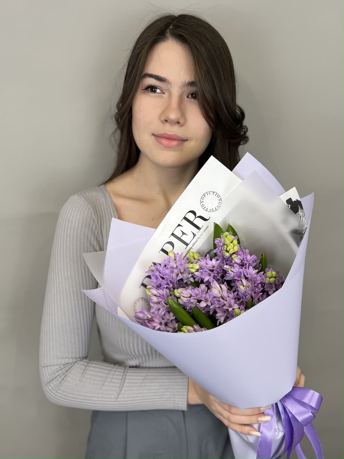 Букет из гиацинтов "Purple star" L