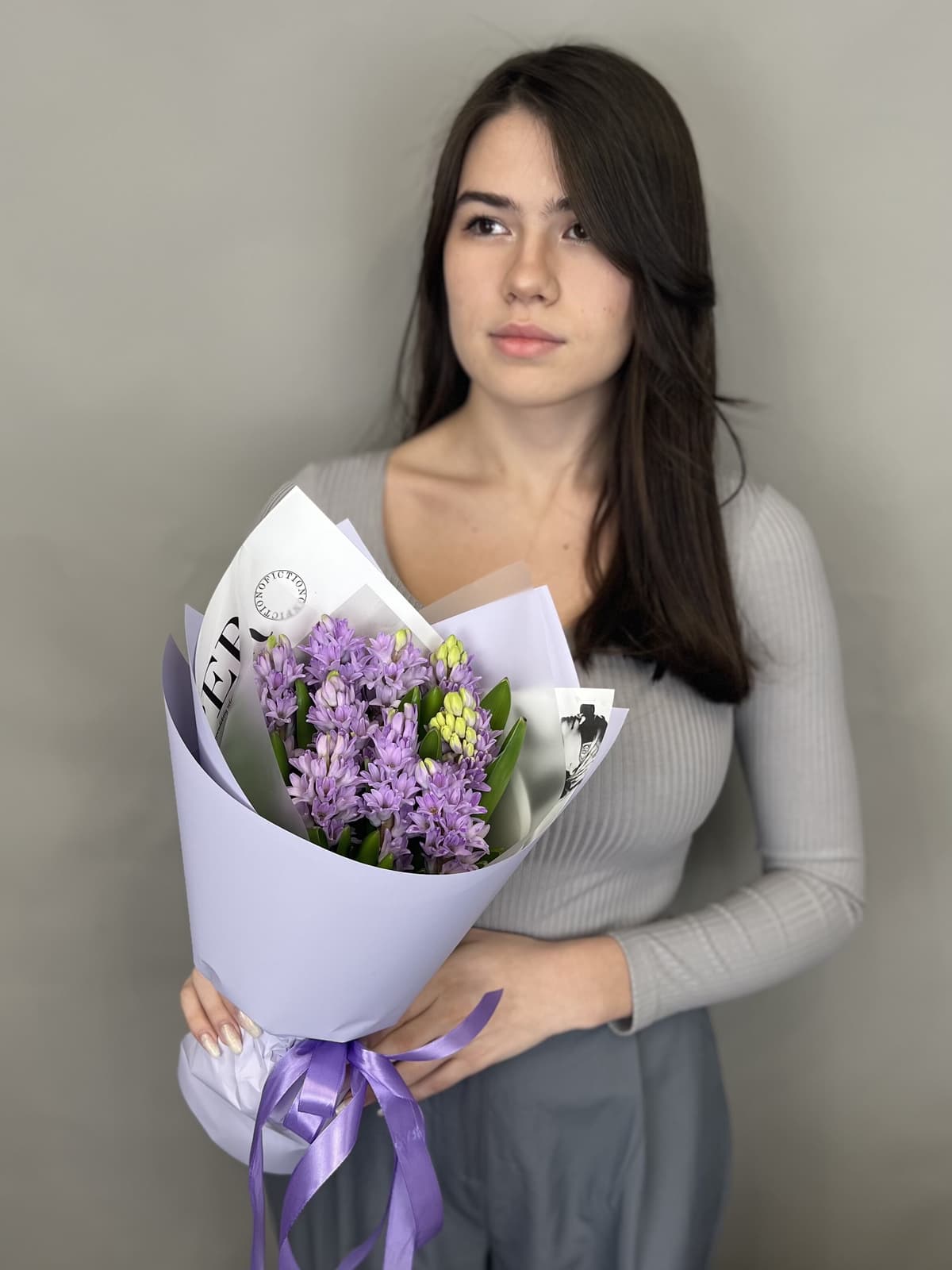 Букет из гиацинтов "Purple star" M Менделеева