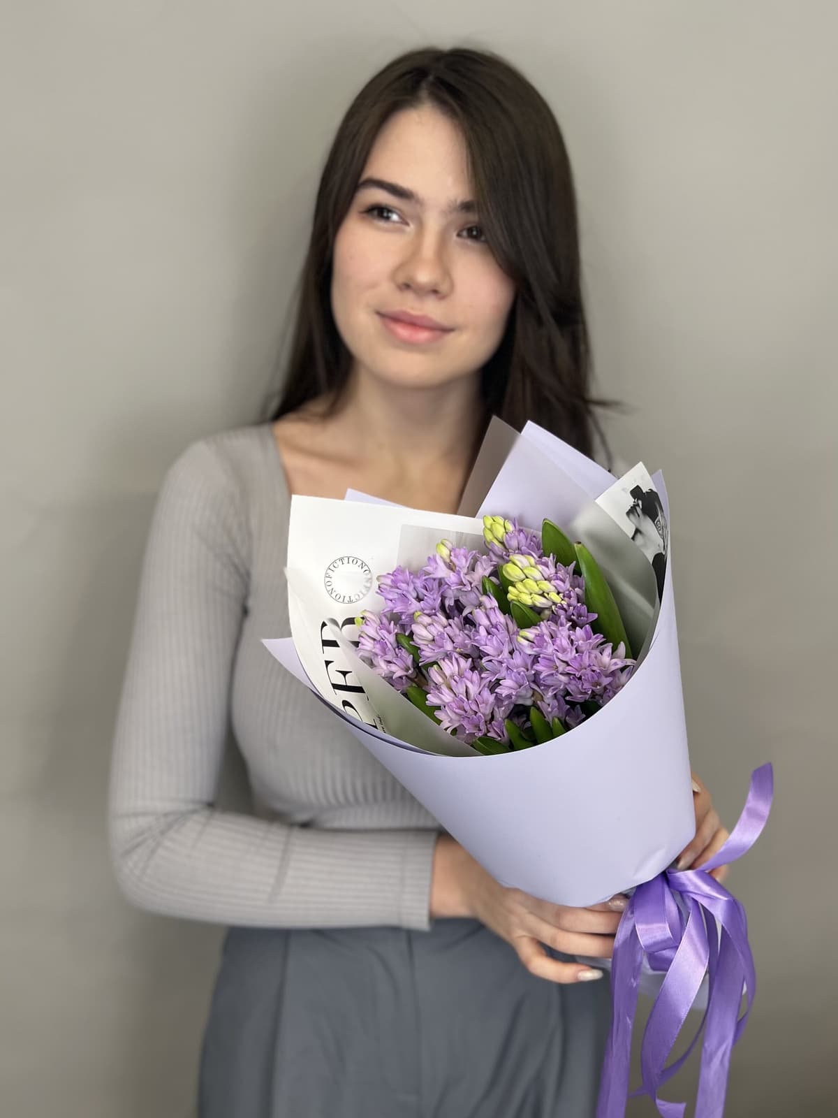 Букет из гиацинтов "Purple star" M