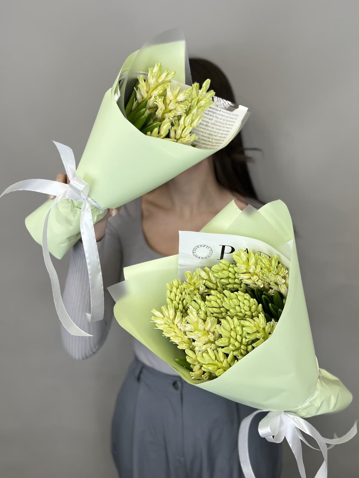 Букет из гиацинтов "Top white" S