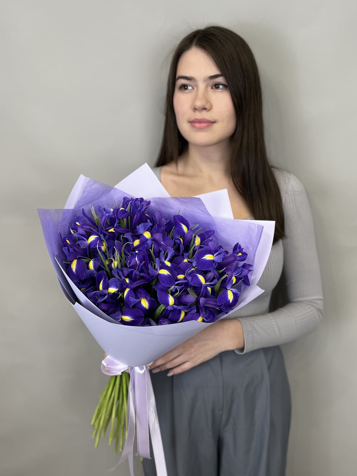 Букет из ирисов "Blue Magic" L