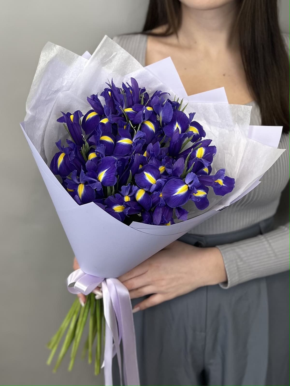 Букет из ирисов "Синяя магия" (15)