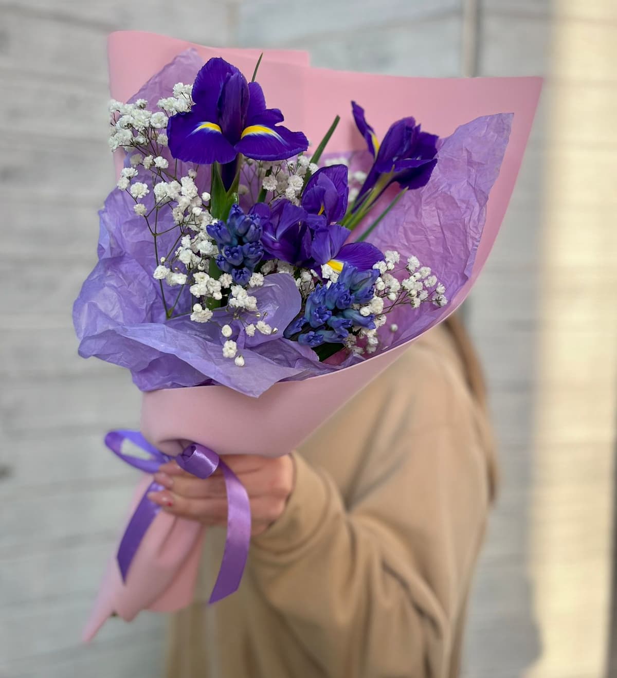 Букет из Ирисов и Гиацинтов в фоамиране