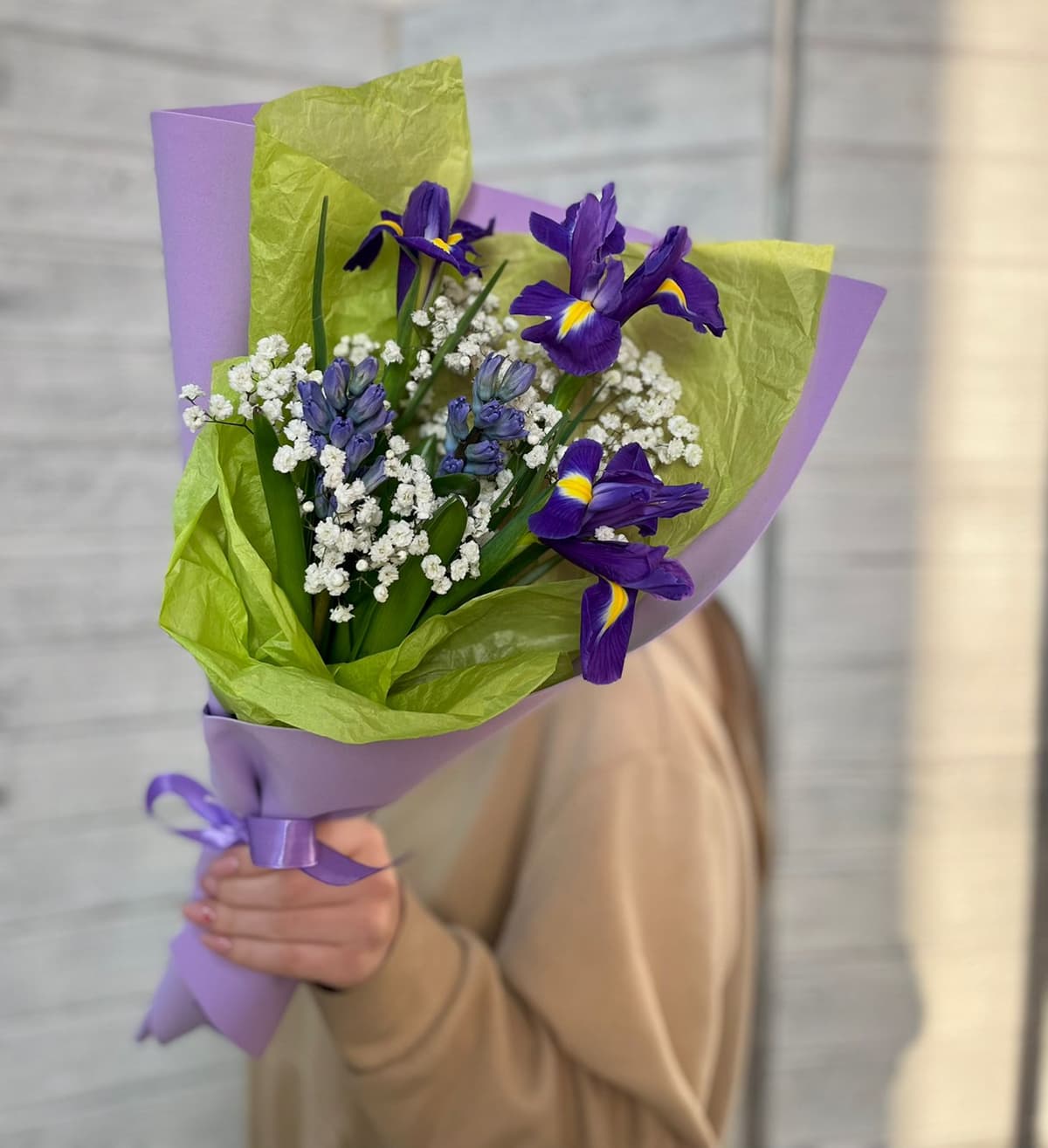Букет из Ирисов и Гиацинтов в фоамиране