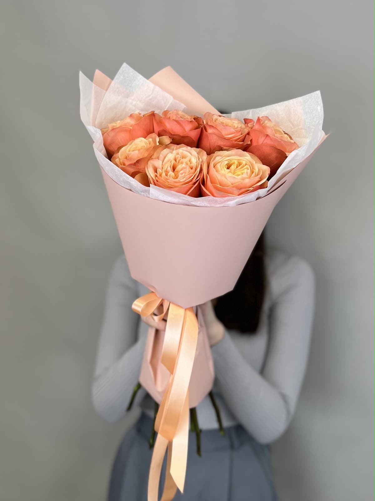 Букет из пионовидных роз "Kahala" S