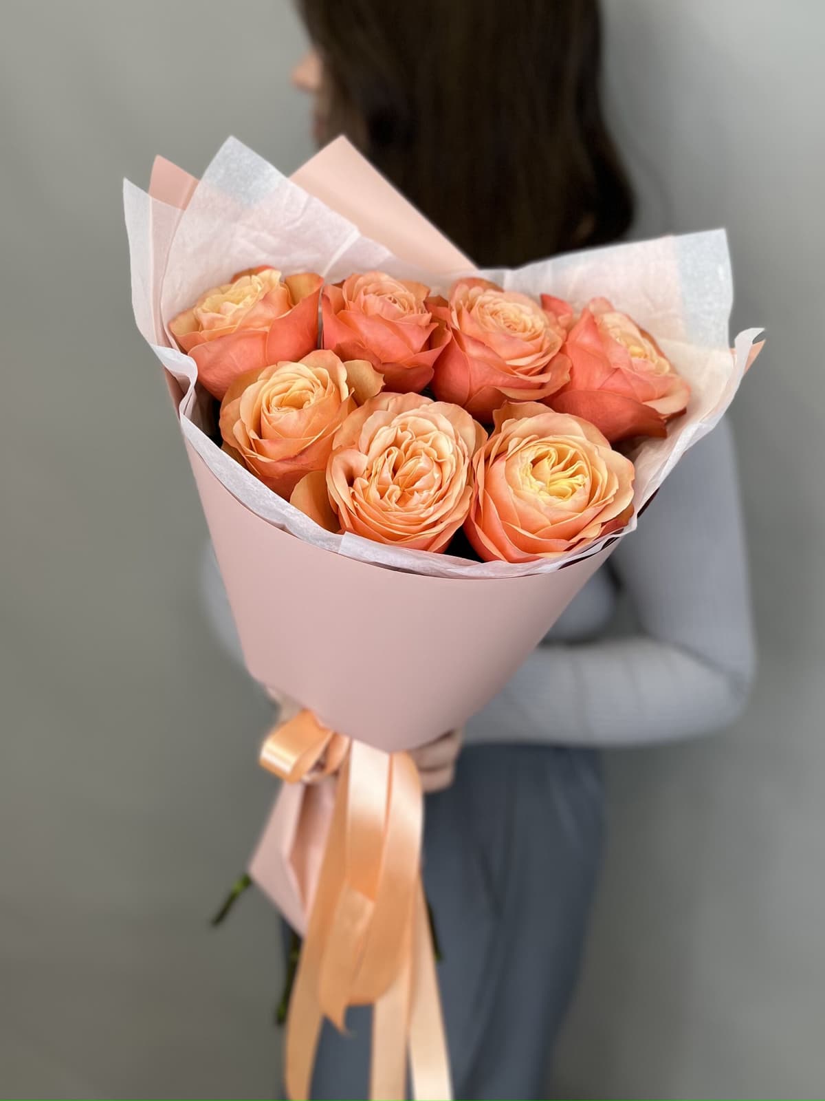 Букет из пионовидных роз "Kahala" S