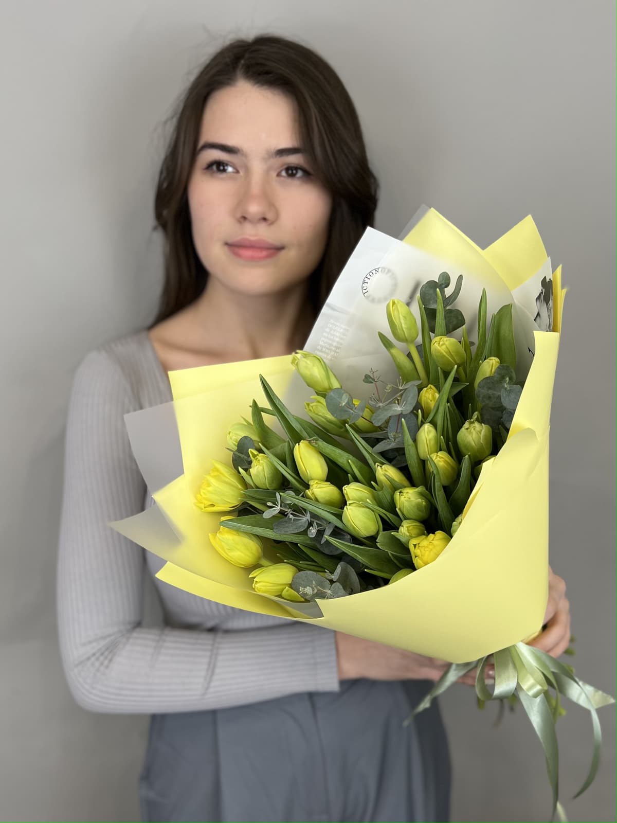 Букет из пионовидных тюльпанов «Дабл Трабл» (27)